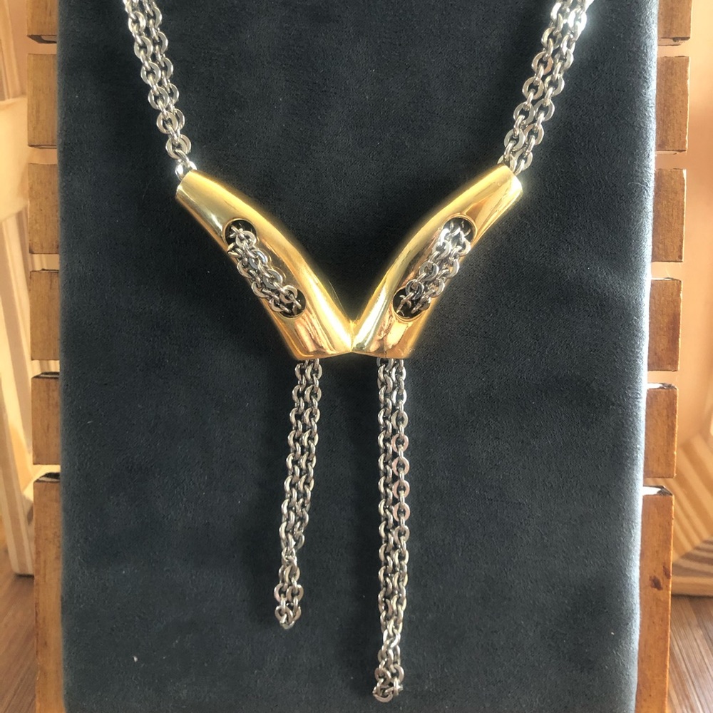 Vintage Gold & Silver Statement Necklace